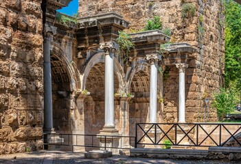 Naklejka premium Hadrian's Gate in Antalya, Turkey