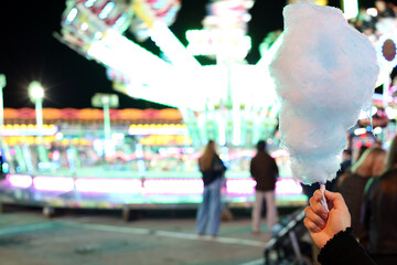 Cotton Candy Fluffy CLoud of Sugar in the Fair - 495804846