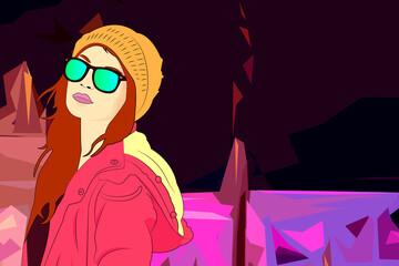 una noche fuera del hotel de la playa