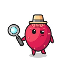 prickly pear detective character is analyzing a case