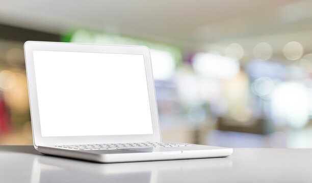 Laptop displaying logo, a set of applications and services