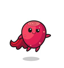cute prickly pear superhero character is flying