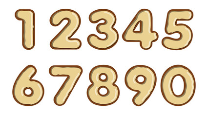 Gingerbread Cookies Numbers.