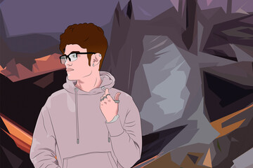 una noche fuera del hotel de la playa