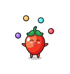 the chili pepper circus cartoon juggling a ball