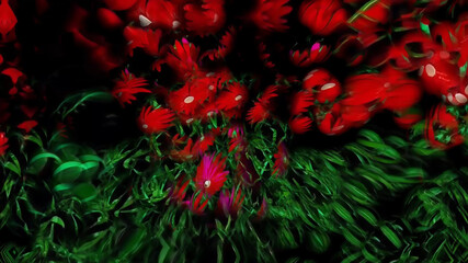 Aster Botanical Flowers 3D Rendering