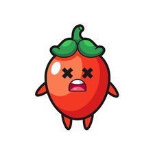 the dead chili pepper mascot character