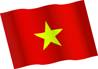 waving Vietnamese flag vector