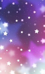 Neon starry sky illustration. - 495815854