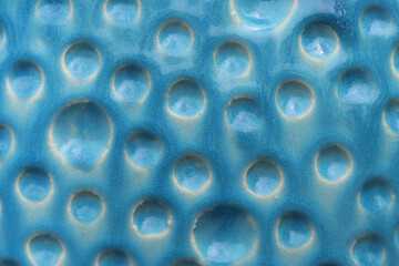 Blue ceramic tile. Beautiful color of glazed tile texture abstract background. 