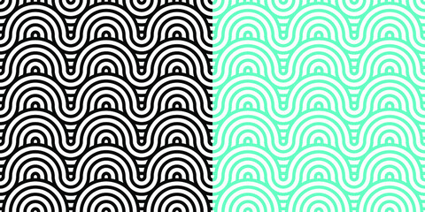Black and white wave. Blue Wave seamless background