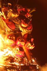 正月行事のどんど焼き（神奈川県）