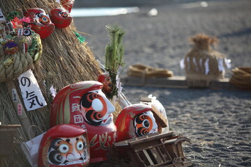 正月行事のどんど焼き（神奈川県）