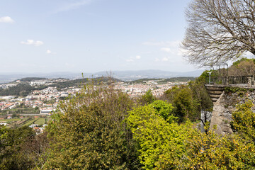 Fototapeta na wymiar View from the Sanctuary of Bom Jesus do Monte, Braga, Portugal