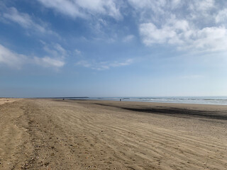 Punta Umbría mit Playa de Punta Umbría Huelva Spanien.