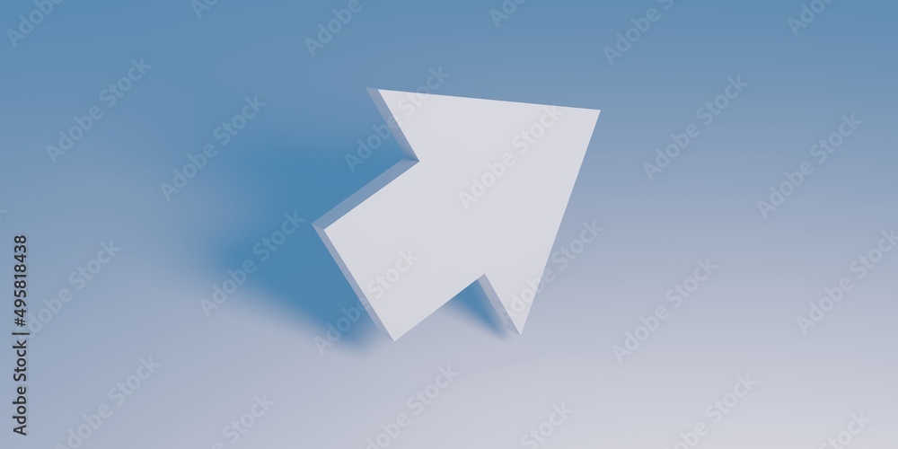 Poster paper arrow 3d rendering modern background