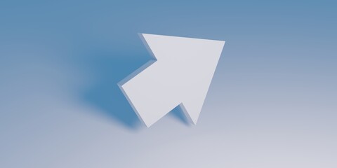 Paper arrow 3d rendering modern background
