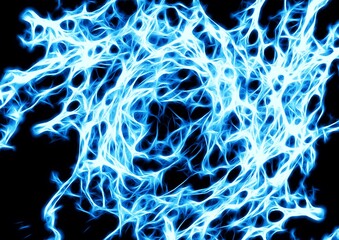 青い煙が渦巻く抽象的な背景