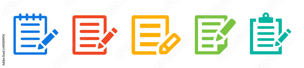 Poster document with pan icon set. contract icon vector illustration.