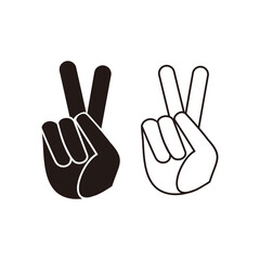 peace set icon vector illustration sign