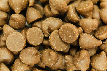 Chispas de chocolate. Chocolate. Textura