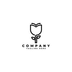 Flower logo design template vector illustration
