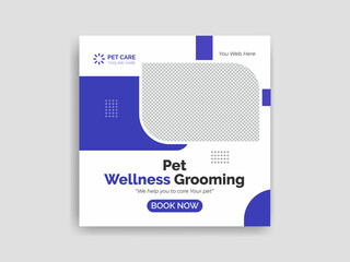 pet social media post banner ads design and promotion template