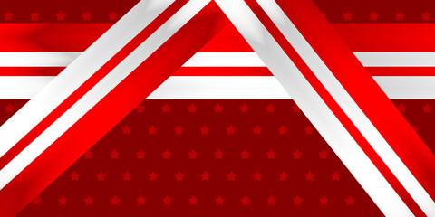 Abstract red and white background with star