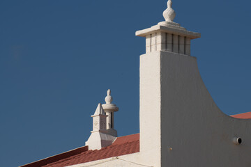 Obraz premium Fotograf Gebäude Strandhäuser Strand Faro Portugal.