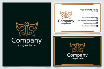 Luxury butterfly logo design inspiration