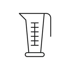 Measuring glass icon design isolated on white background