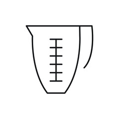 Measuring glass icon design isolated on white background