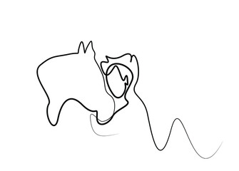 a little boy hugs and loves a horse