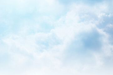 Blue sky with white cloud. The summer heaven is colorful clearing day Good weather and beautiful nature in the morning.