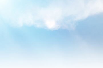 Blue sky with white cloud. The summer heaven is colorful clearing day Good weather and beautiful nature in the morning.