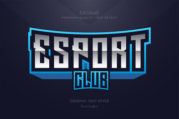 Esport Club Blue editable premium text effect font style