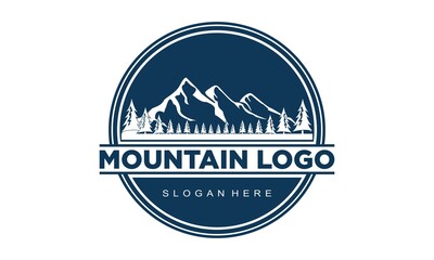 Mountain climbing expedition logo design
