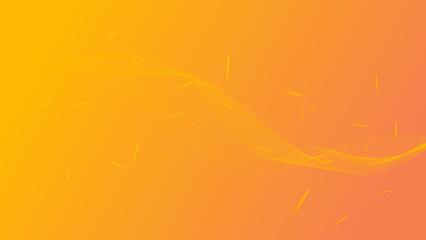 abstract futuristic smooth curve line on yellow gradient color background for modern creative graphic design