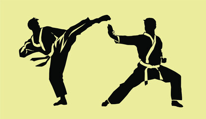 Fototapeta na wymiar karate simple logo vector 