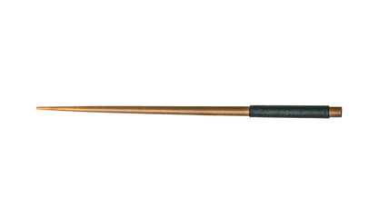 Stylish wooden chopstick isolated on a white background.