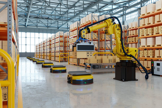 Robotic arm for packing with producing and maintaining logistics systems.