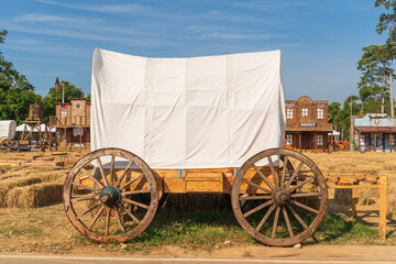 Antique covered wagon