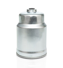 New oil filter engine car on white