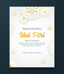 Vector banner for the greetings of social media for eid al fitr hari raya idul fitri muslim holidays 