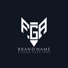 FGA letter logo design on black background.FGA creative monogram initials letter logo concept.
FGA Unique modern flat abstract vector letter logo design. 