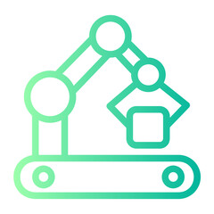 Fototapeta premium automation gradient icon