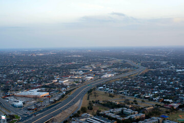 Atardecer en San Antonio vista aérea 
