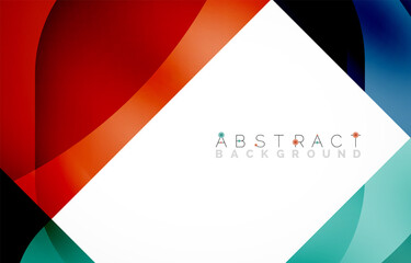 Minimal background. Abstract square shape with round corners created with wavy forms. Vector Illustration For Wallpaper, Banner, Background, Landing Page