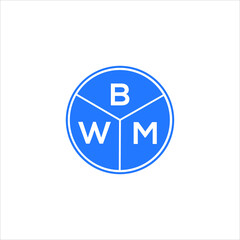 BWM letter logo design on black background. BWM  creative initials letter logo concept. BWM letter design.