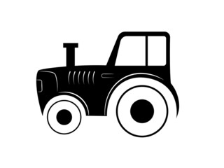 Tractor icon on white background
